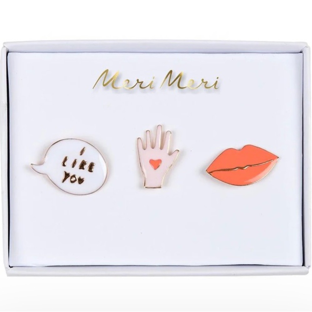 Meri Meri 3 Piece Enamel Pin Set